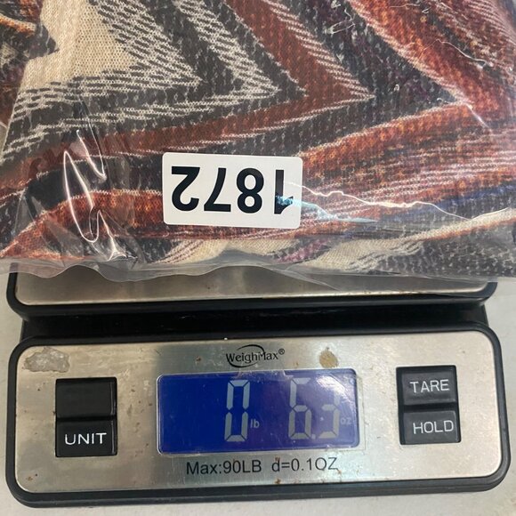 Chicos Aztek Chevron Poncho Top S/M Boxy Cotton Blend Bat Wing Blouse Pullover - Picture 10 of 10